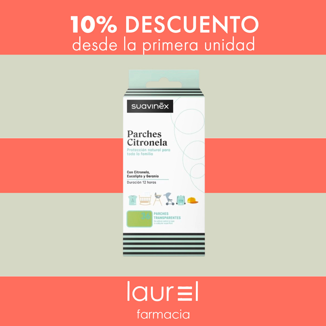 SUAVINEX 36 PARCHES CITRONELA