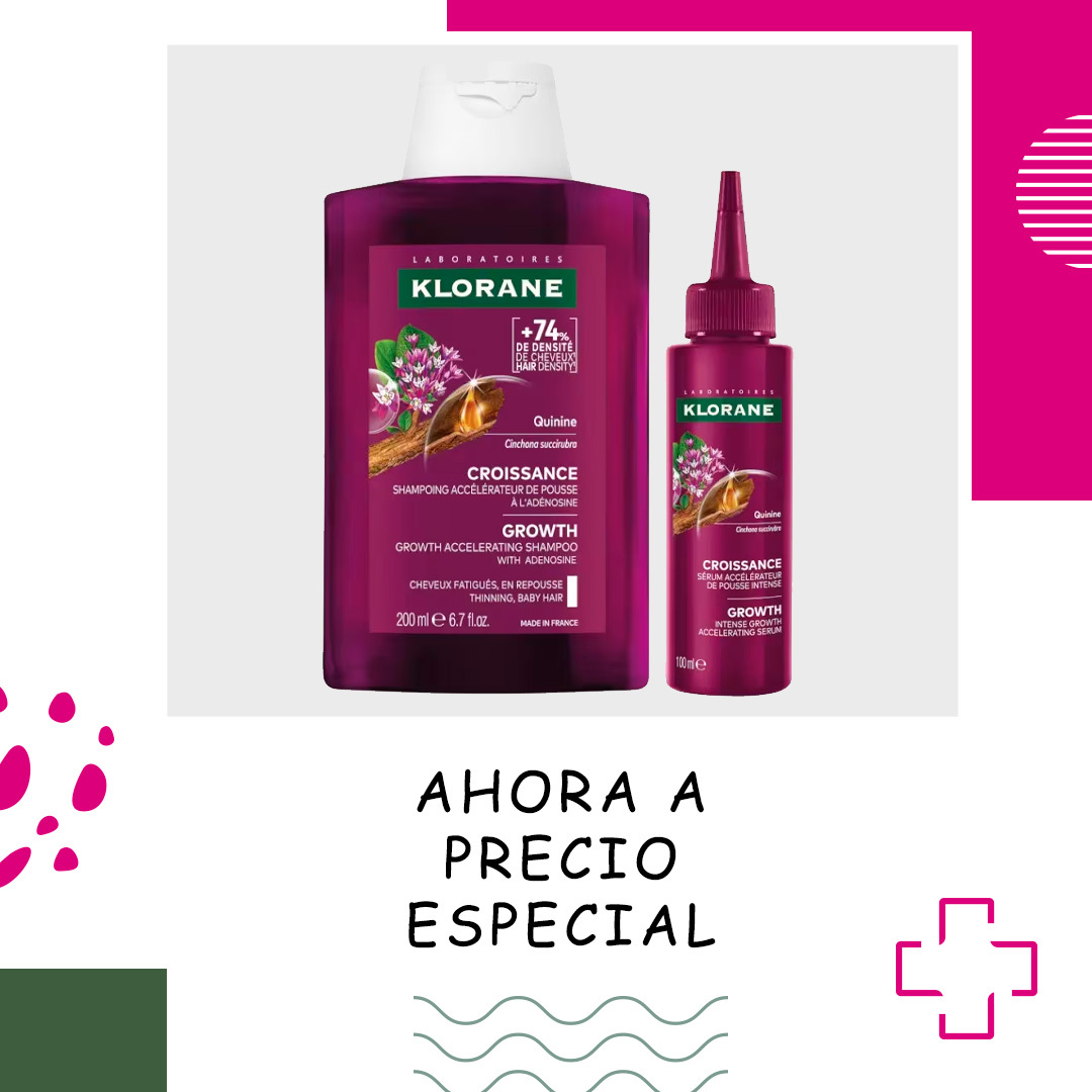 KLORANE CHAMPÚ Y SÉRUM CRECIMIENTO