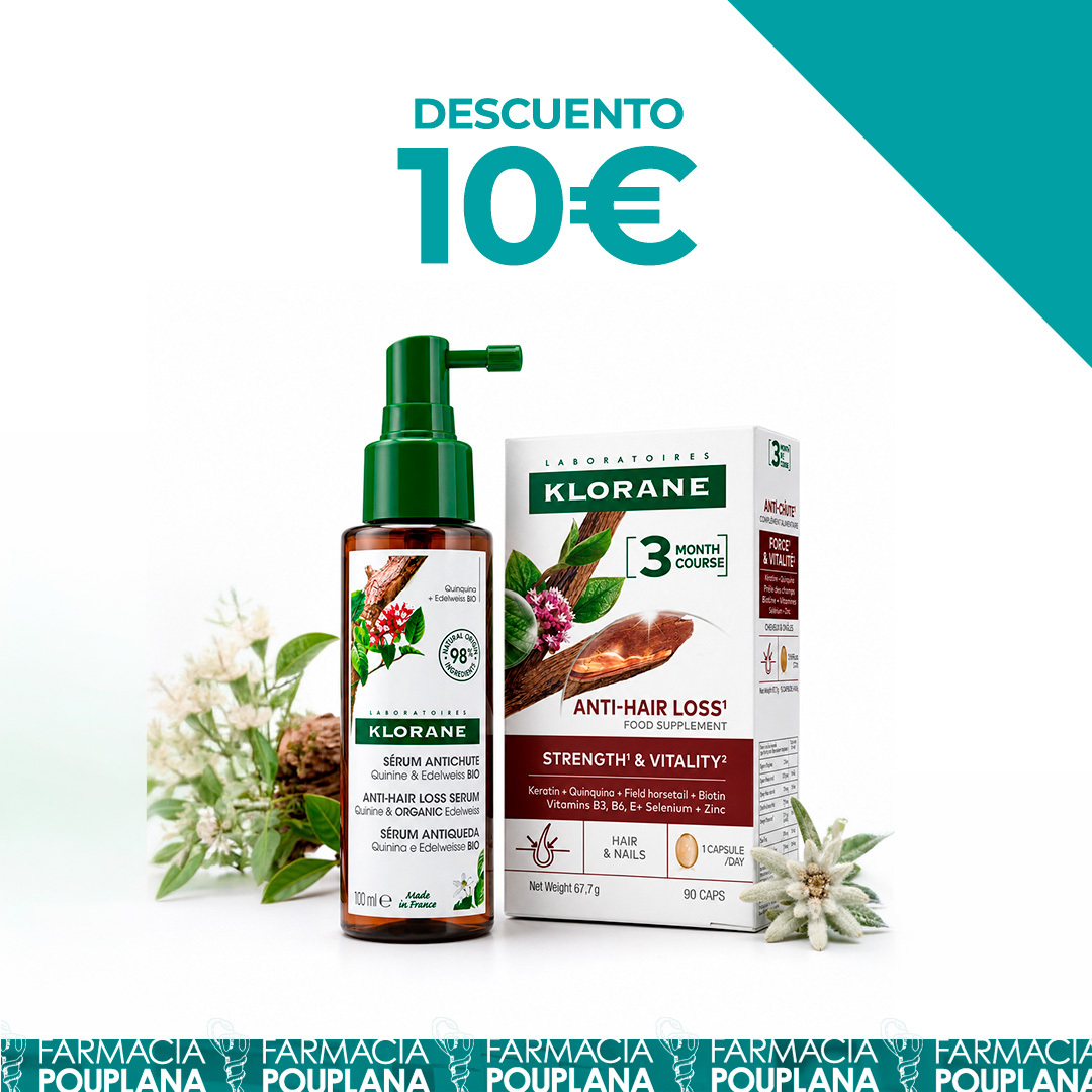 KLORANE SERUM Y CAPSULAS ANTICAIDA