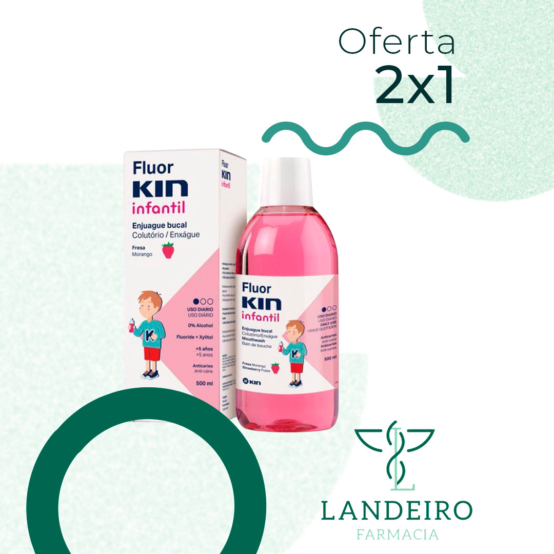 FLUOR KIN INFANTIL ENJUAGUE FRESA 500ML